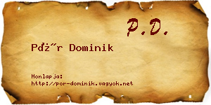 Pór Dominik névjegykártya