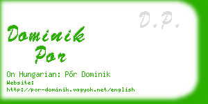 dominik por business card