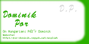 dominik por business card